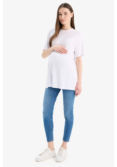 DeFacto Skinny Fit Yüksek Bel Düz Paça Standart Boy Hamile Pantolon Z6882AZ24SPNM39