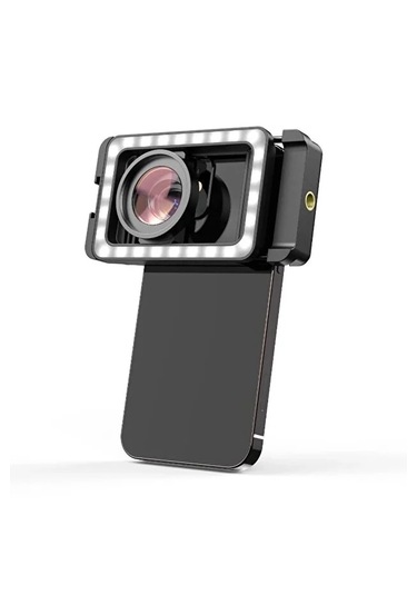 4k Hd 15x Makro Lens Led Dolgu Işığı Telefon Kamera Lens Aparatı