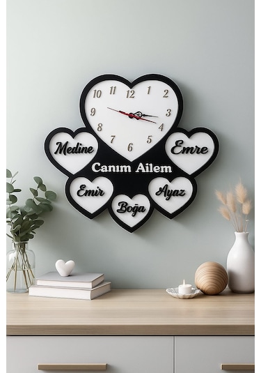 Yeni Tasarım Modern Duvar Saati Şık Ve Kalite Bir Arada No:1008 Beyaz