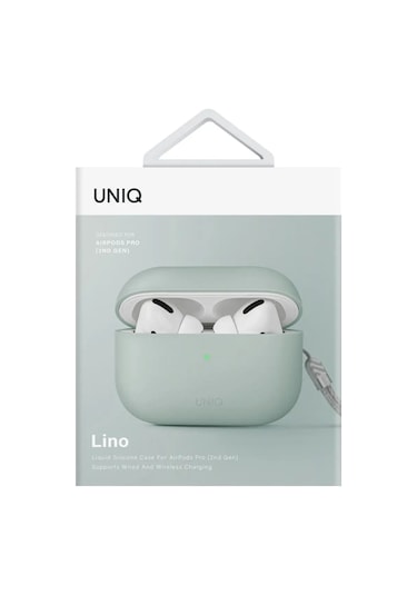 Unıq Airpods Uyumlu Pro 2 İçin Lıno Silikon Kılıf Bilek Askısı İle 147855459 Yeşil