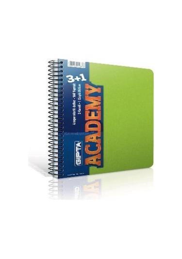 Gıpta Academy 4+1 Sipralli Ayraçlı Plastik Defter
