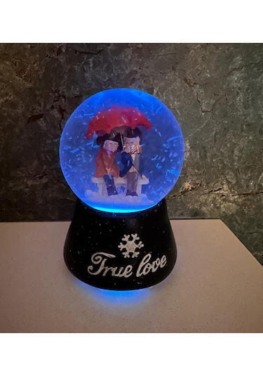True Love Aşk Işıklı Ve Müzikli Kar Küresi Büyük Boy