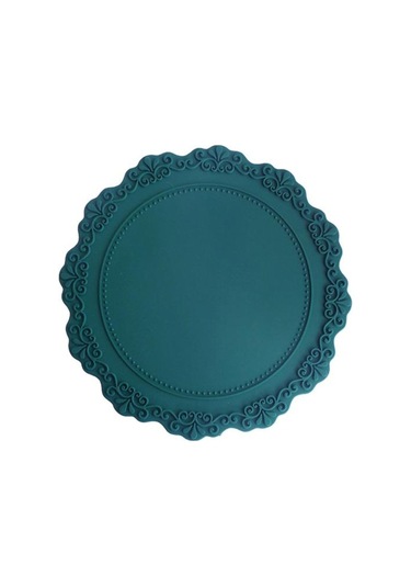 Yeşil Yemek Placemat Yuvarlak Restoran Malzemeleri Yeniden Kullanılabilir Lekeye Dayanıklı Masa Mat Trendy Haşlanma Önleyici Yeşil