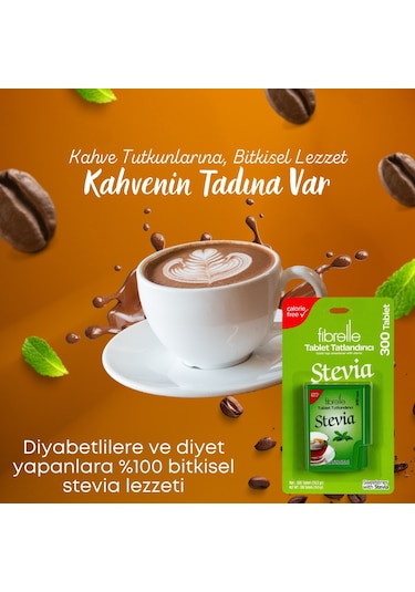 Fibrelle Stevialı Tablet Tatlandırıcı 300'lük Kutu