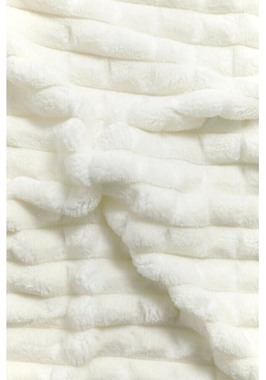 Merinos Modern Line 3 Parça Battaniye Seti - Kemik Ekru Renk Tek Ebat Bed