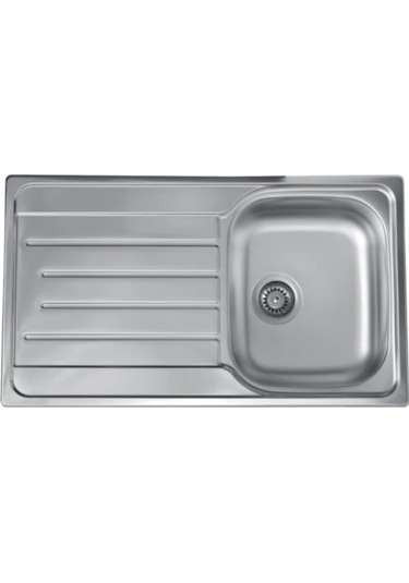 Livinox Dorian Tek Gözlü Desenli Sol Damlalıklı Paslanmaz Çelik Mutfak Eviyesi Inox 86 x 50