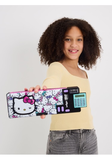 Smiggle - Hello Kitty Hesap Makineli Otomatik Kalem Kutusu Desenli