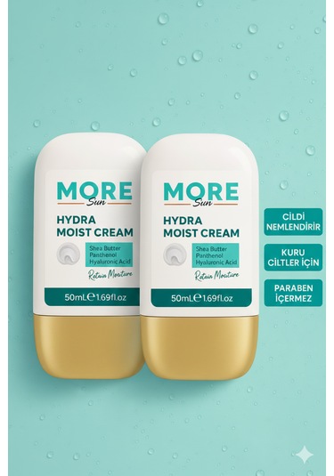 Moresun Hydra Moist Cream - Su Bazlı El Ve Yüz Nemlendirici 2'li