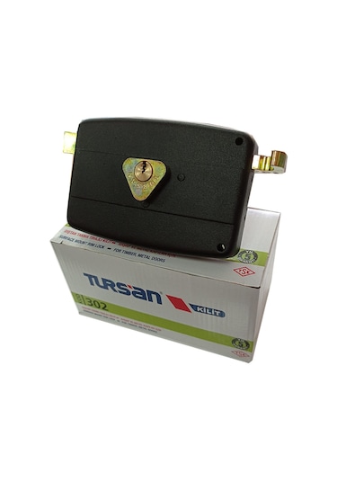 Tursan Trajlı Tirajlı Kilit Oval 14 Cm Silindirli Trajlı Tirajlı Kilit - Demir Kapı Kilidi - 302
