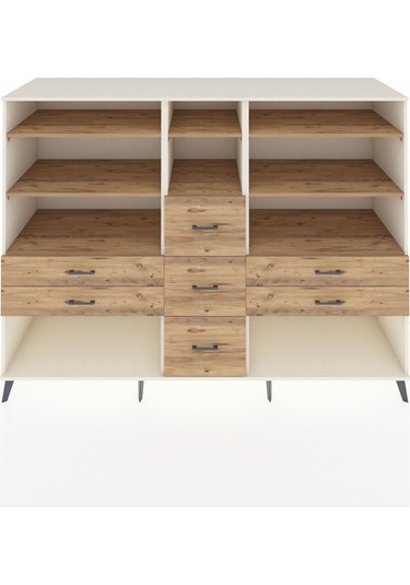 Kronos Dolap 8 Raflı 7 Çekmeceli 220x59x163 Aytaşı-çam Aytaşı-çam