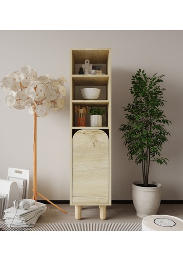 Parma 1 Kapaklı Mutfak Dolap, Kahve Köşesi, Çok Amaçlı Dolap Safir Meşe