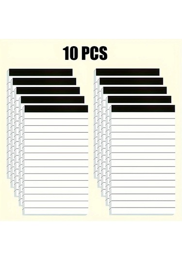 Elmpaly 10 Adet Beyaz Not Defteri 3x5 İnç 30 Yaprak Okul Ofis Yazı Defteri