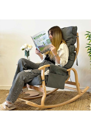 Reyo Santorini Sallanan Sandalye Dinlenme Ve Tv Koltuğu Gri