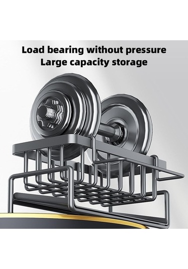 Pazly Beyaz Kendinden Boşaltmalı Lavabo Rafı - Paslanmaz Çelik Mutfak Drenajı Organizatörü Beyaz