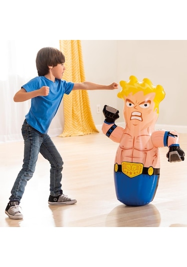 Şişme Hacı Yatmaz Kumsuz 94 Cm, Boksör Şişme Bahçe Plaj Oyuncağı,çocuklar İçin Figürlü Plaj Oyuncak Çok Renkli
