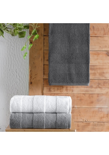 Schafer Home Solid Jakarlı Havlu 50x90-antrasit Antrasit