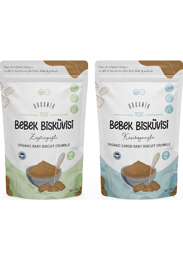 OG natural Organik Keçiboynuzlu ve Zeytinyağlı Bisküvi Tozu Seti