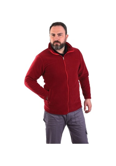 Eser - Fermuarlı Polar Mont - Bordo