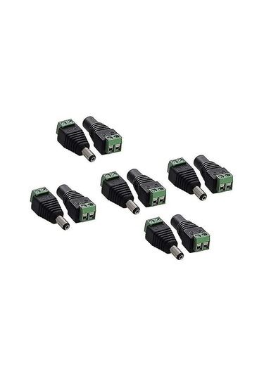 Çift Dc Konnektörler 5,5x2,1 Mm 12 V Güç Erkek/dişi Jak Cctv