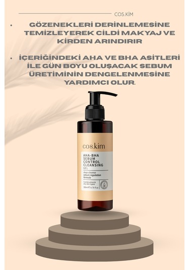 Aha & Bha Içeren Sebum Dengeleyici Gözenek Arındırıcı Temizleme Jeli 200 Ml Karma - Yağlı Ciltler