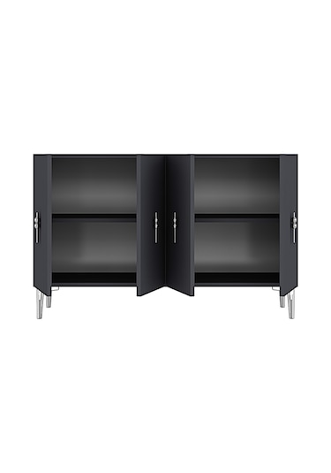 Ka1217as Salkım Konsol Ve Tv Sehpası Antrasit-silver 120cm