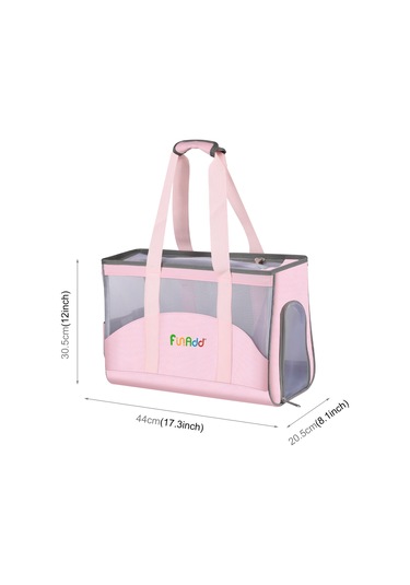 Funadd Portable Breathable Pet Bag Outdoor Shoulder Tote Bag Pembe