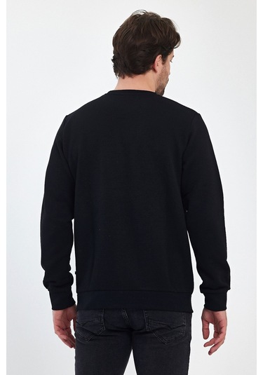 Odda 0007 Pike Sıfır Yaka Sweat Siyah