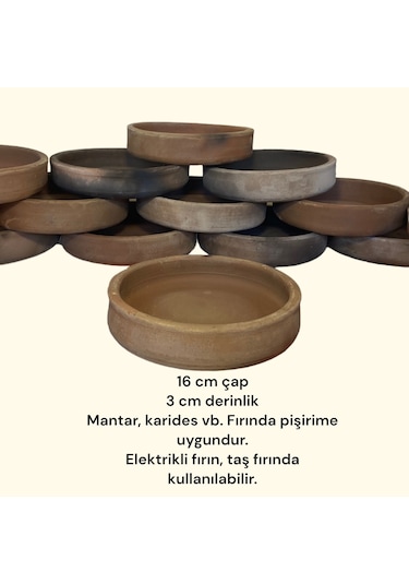 Tekli Toprak Güveç Pişirme Kabı 16 Cm