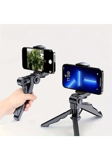 Motion003 Koyu Siyah Taşınabilir 360 Dönebilen Anti Shake Tripod Mobil Telefonlar İçin Daya Koyu Siyah