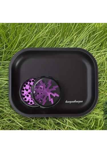 Willowhaven Siyah Manyetik Kapaklı 7x5.5 Inç Portatif Metal Nargile Tepsisi - Dayanıklı Pvc Taşıma Çantası