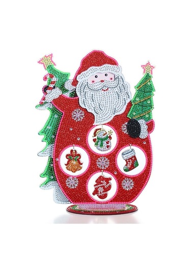 Noel Kardanesi 5d Dıy Taşlama Dekorasyonu, Işıklı Kenar, 29x22cm, Çift Taraflı Yapıştırma, Pvc Malzeme, Ev Ve Ofis Aksesuarı