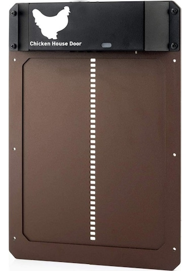 Pazly Tuomeng Otomatik Işığa Duyarlı Tavuk Kümesi Kapısı Kahverengi