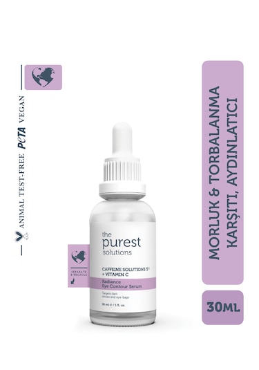 The Purest Solutions Torbalanma ve Morluk Karşıtı Serum 30 ML (Caffeine 5% + Vitamin C)