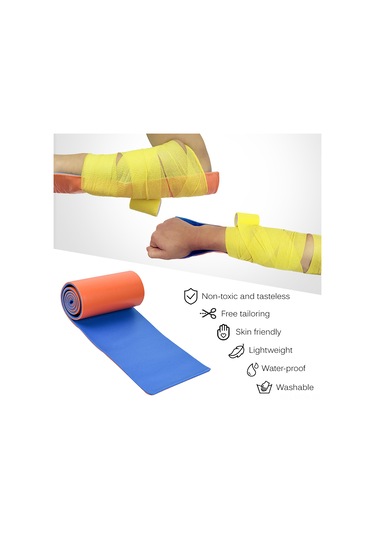 Neevoyu Acil Durumlarda Hayat Kurtaran Taşınabilir Esnek Atel - Kamp & Doğa Yürüyüşü İçin 112 Karakter Turuncu