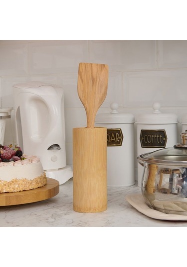 Tivoli Zeytin Ağacı Düz Spatula - Açık Kahverengi - 30 Cm Açık Kahverengi