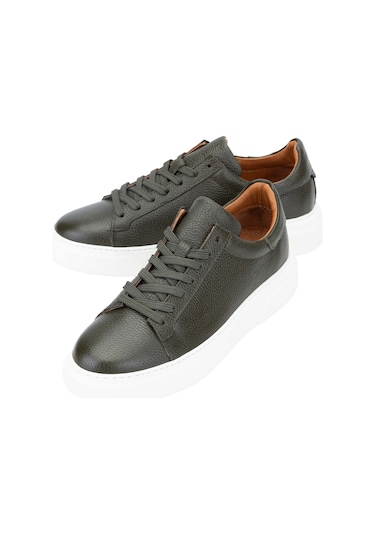 Tamer Tanca Erkek Hakiki Deri Yeşil Sneakers & Spor Ayakkabı 04 2501 Erk Ayk Y23 Hakı Fltr Çok Renkli