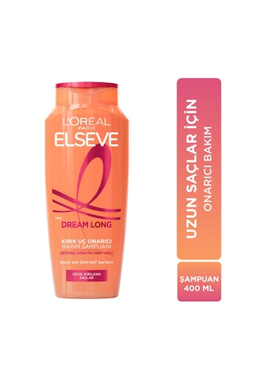 L'oréal Paris Elseve Dream Long Kırık Uç Onarıcı Bakım Şampuanı 400 Ml Beyaz