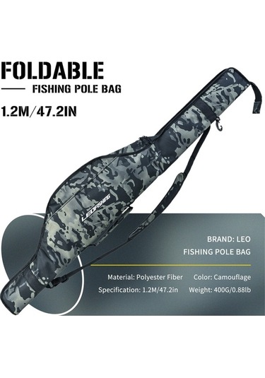 Dancemonkey Katlanabilir Olta Kamışı Çantası Balıkçılık Malzemeleri Saklama Çantaları Taşınabilir Olta Fishing Bag