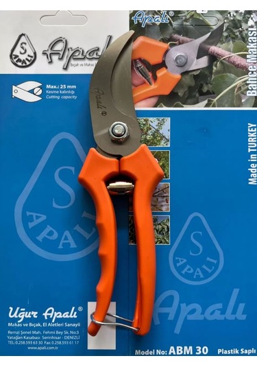 Apalı Bağ Budama Makası Abm 30 Plastik Sap