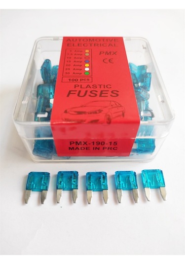 15 Amper Mini Yassı Bıçak Japon Sigorta 100,lü Paket