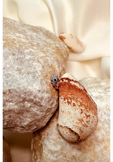 Kurukafa Tasarım İ Taşlı Halka Rose Gold 316l Stainless Steel Çelik Piercing Tragus Helix