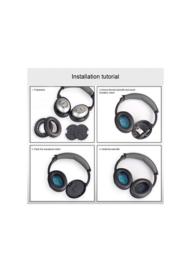 Bose Qc2 / Qc15 / Ae2 / Qc25 İçin Ortak Pamuklu 1 Çift Yumuşak Kulaklık Kulaklık Ceket Koyu Kahverengi