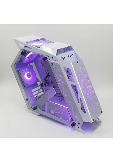 Daryun Razon 6x 120mm Argb Fanlı Robotik Beyaz Gaming Bilgisayar Kasası
