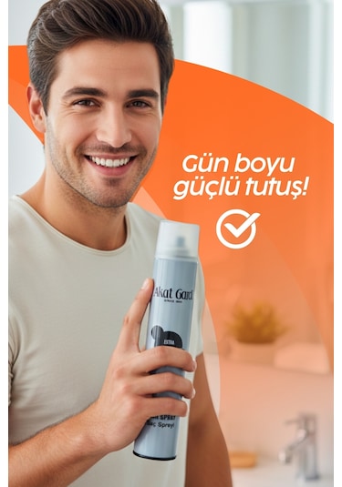 Akat Gardi Saç Spreyi Extra Strong No:2 Gri 400 Ml