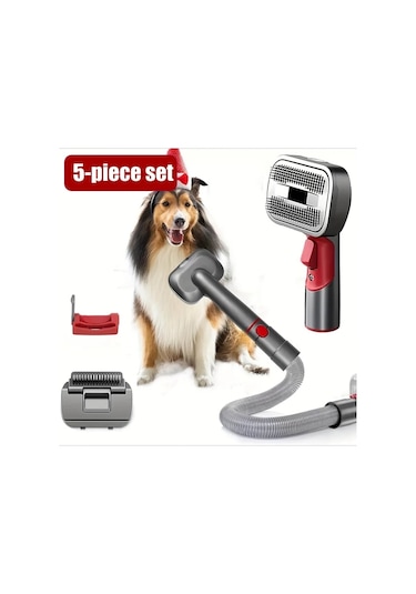 Honeybeeshop V7v8v10v12v15 Temizleyici İçin 5 Adet Vakum Evcil Hayvan Fırçası Tıraş Eklemi Saç Kurutma Aksesuarı Köpek Kedi Bakımı Yumuşak Tüp