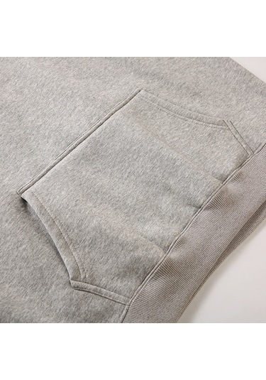 Gençler İçin Sonbahar Ve Kışlık Rahat Sweatshirt, Düz Renk Erkek Kapüşonlu Sweatshirt Koyu Beyaz