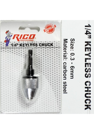 Rico Bits Saplı Büyük  Mandren 6 MM 1/4 008-Rt4406