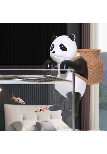 Tevdı Akvaryum Süsü Ve Kalemlık Panda Dekoru 198615357