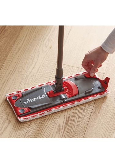 Vileda Ultramax Dikdörtgen Mikrofiber Yedek Paspas Beyaz - Kırmızı