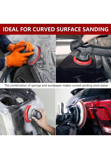 Symbee 18 Adet 5 İnç Yuvarlak Tepsi Yumuşak Fırça Zımpara Diskleri, Otomotiv Ahşap İşleme İçin Islak/kuru Kullanıma Uygun Zımparalar